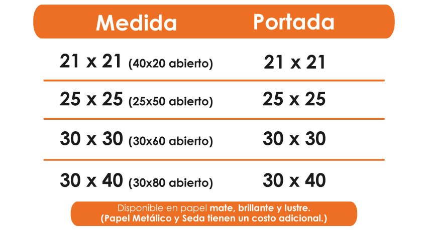 Medidas libro cubierta cristalina general