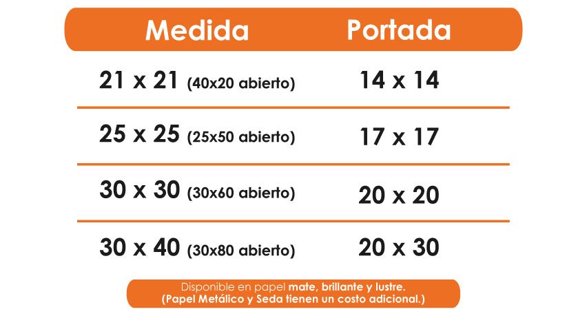 Medidas libro pasta de cuero
