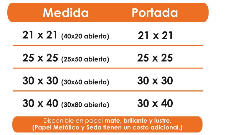 Medidas libro portafolio